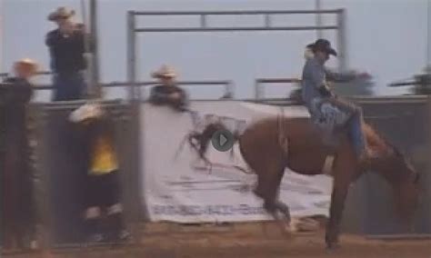 Bucking Bronco Crashes Into The Crowd At Charity Rodeo Daily Mail Online