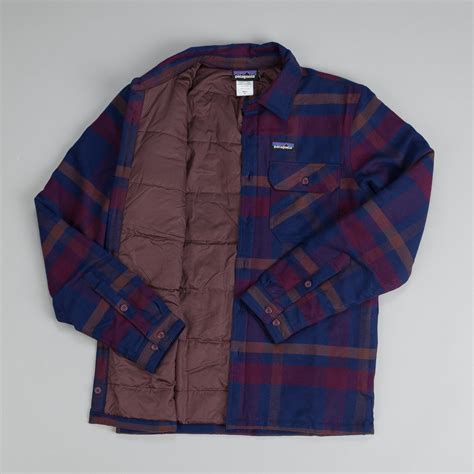 Patagonia Insulated Fjord Flannel Jacket Comstock Dark Currant Flatspot