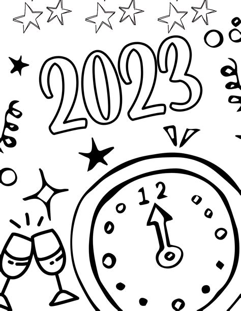 New Years Coloring Pages 2022