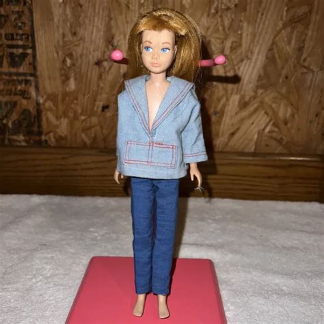Vintage 1960s Mattel Barbie Redhead Bendable Leg Skipper Doll In Orig