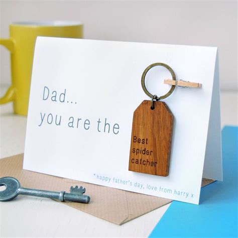 Personalised Best Dad Ever Keyring Card Cards Keyrings Best Dad