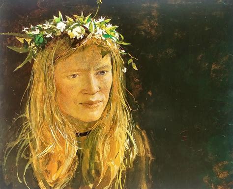 Andrew Wyeth Fine Art Print Helga Crown Of Flowers American Art