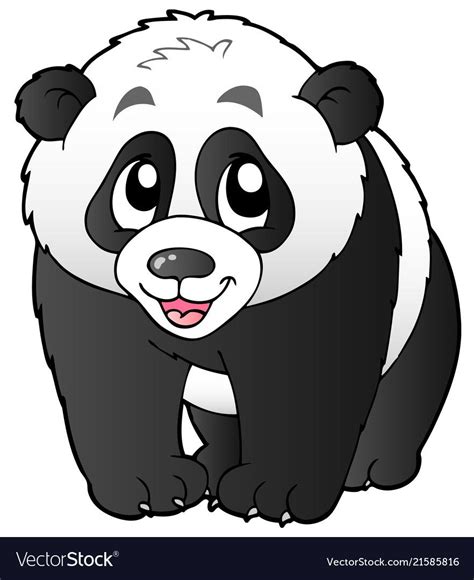 Cute Small Panda Royalty Free Vector Image Vectorstock Cute Animals