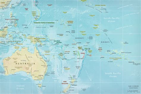 Map Of Oceania Pacific Islands