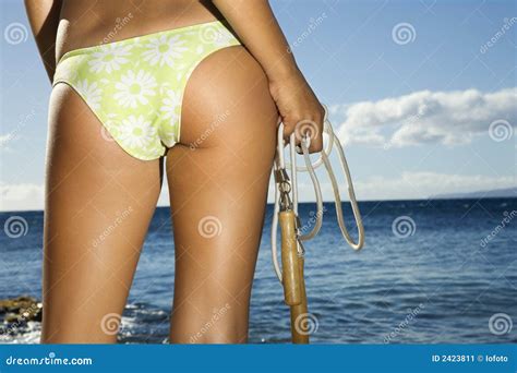 Woman On Maui Beach Stock Image Image Of Maui Exercise