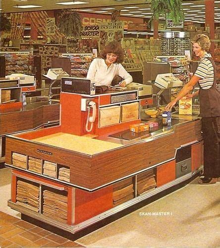 Grocery Store Checkout 1970s Notice All The Different Sizes Of Paper