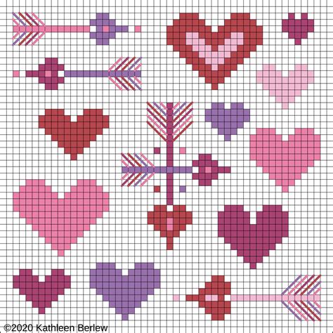 Cross Stitch Minis Valentine Hearts