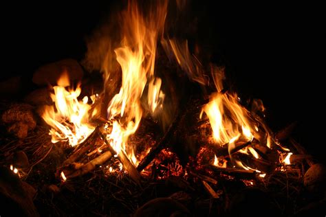 Free Images Night Flame Camping Campfire Bonfire Camp Fire
