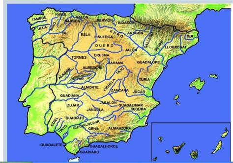 Mapa Rios De España Para Imprimir Actualizado Abril 2024