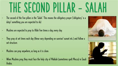 Salah The Second Pillar Of Islam Teaching Resources