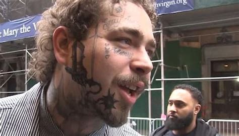 Post Malone Debuts Bloody Face Tattoo See The Gory Ink Tattoo News
