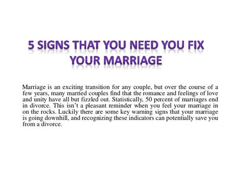 5 Signs That You Need You Fix Your Marriage