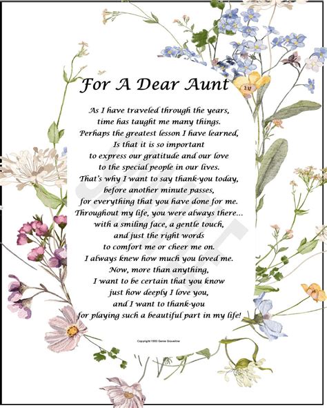Poem To Aunt