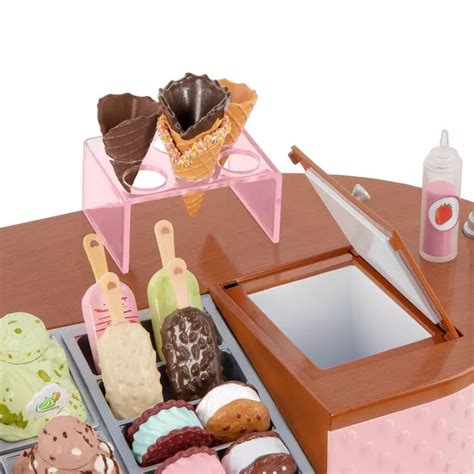 Our Generation Two Scoops Ice Cream Cart Accessory Set For 18 Dolls In