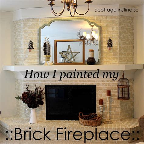 The artwork reflects the blue and black colors used throughout the room. cottage instincts: ::About That Fireplace::