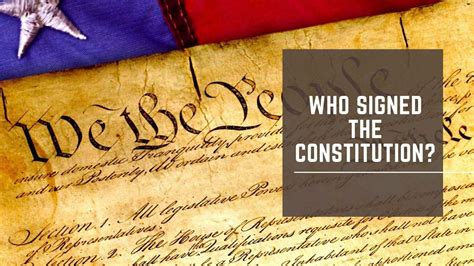 Who Signed The Constitution Constitution Of The United States