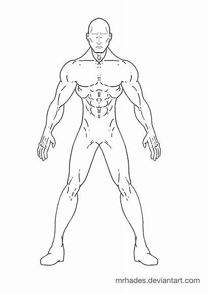 Template Drawing Superhero Comic Normal Outline Outlines