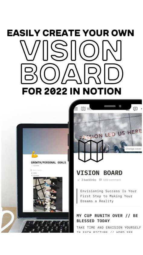 Easily Create Your Own Vision Board For 2022 Downloadable Notion