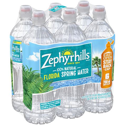 Zephyrhills Water Natural Spring 6 1 Pt 77 Oz 700 Ml Bottles