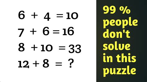 99 Percent People Dont Solve This Problem Mathematics Puzzle Can You Solve It Problem