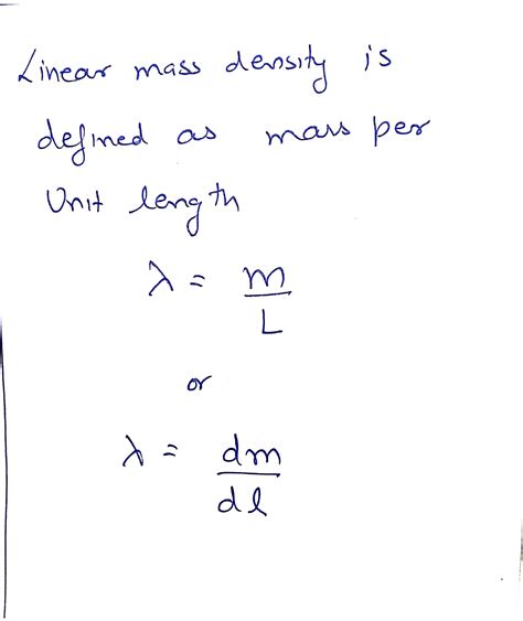 What Is The Formula For Linear Mass Density