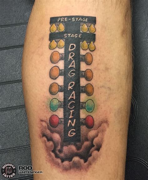 You'll also find masculine design ideas with cool engines and motor vehicle parts. Drag Racing: Drag Racing Tattoo