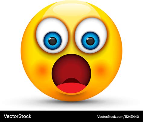 Shocked Emoji Royalty Free Vector Image Vectorstock