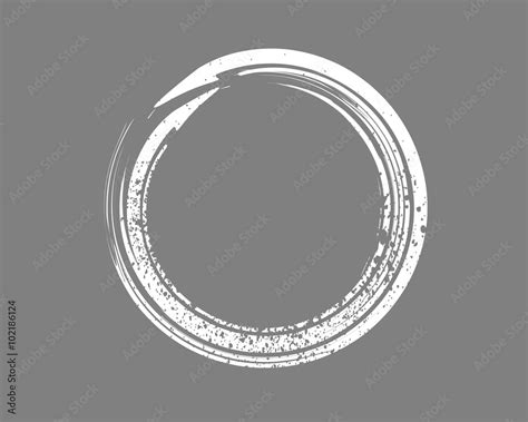 Enso Zen Symbol White Stock Vector Adobe Stock