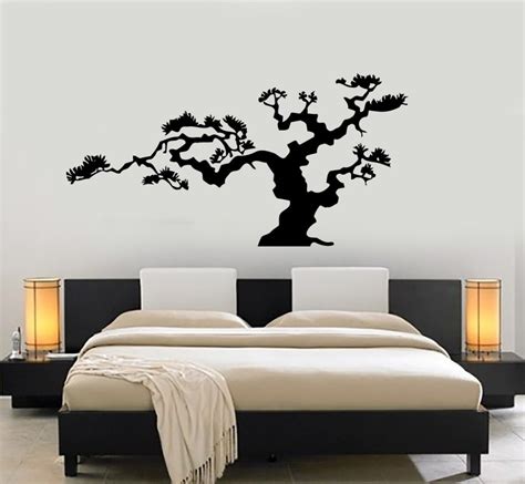 Japanese Bonsai Tree Vinyl Wall Stickers Nature Decor Japan Island Wall