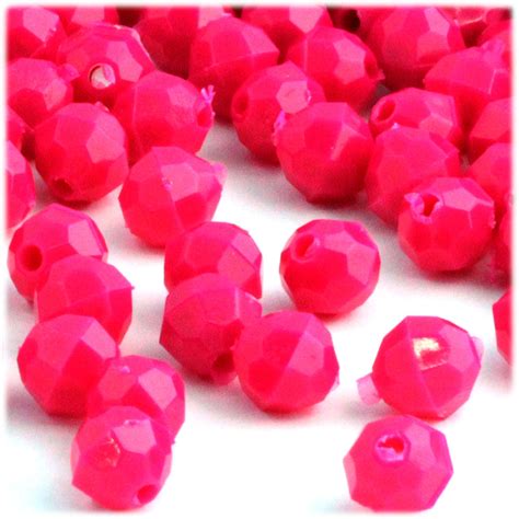 Plastic Faceted Beads Opaque 12mm 250 Pcblack