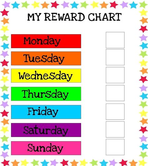 Take Printable Monday Through Friday Chart Best Calendar Example