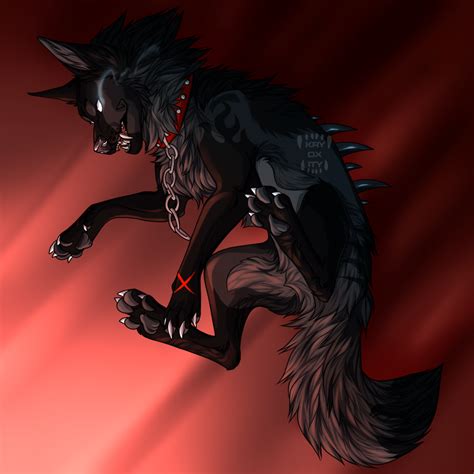 T Hellhound Demon Wolf Anime Wolf Wolf Art