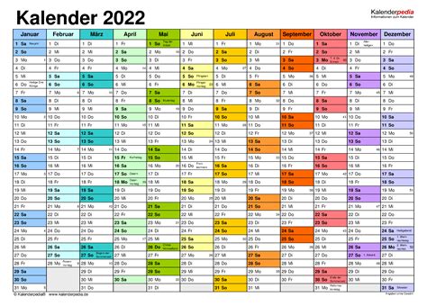 Kalender 2022 Zum Ausdrucken In Excel 17 Vorlagen Kostenlos