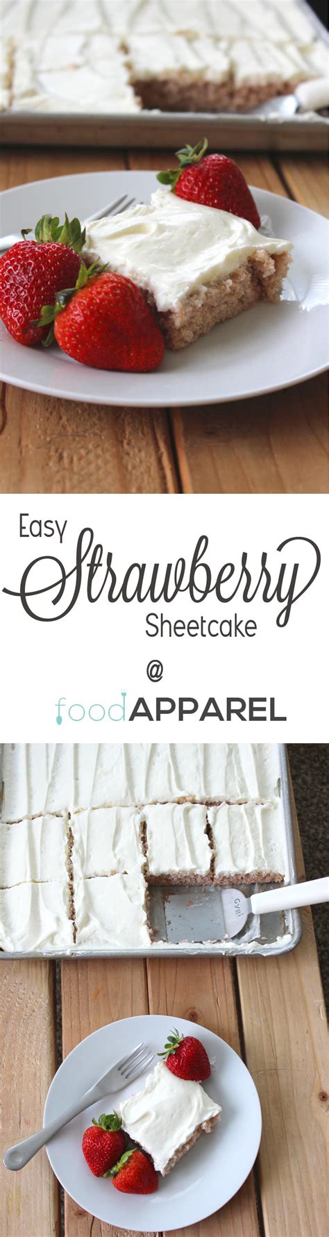 Easy Strawberry Sheetcake With Whipped Frosting Recipe