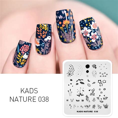Kads Nail Art Stamp Templates Nature Designs Flower Series Image Nail