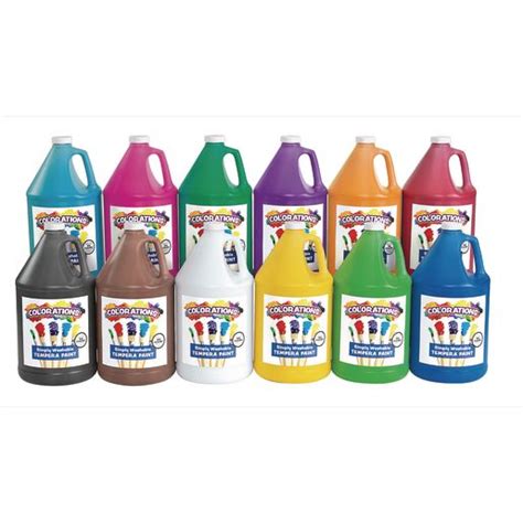 Colorations Simply Washable Tempera Paint Gallon Set Of 12 Colors