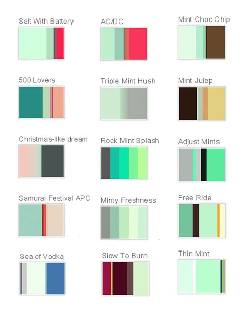 Mint Color Palettes | Color scheme generator, Bedroom color schemes, Mint color palettes