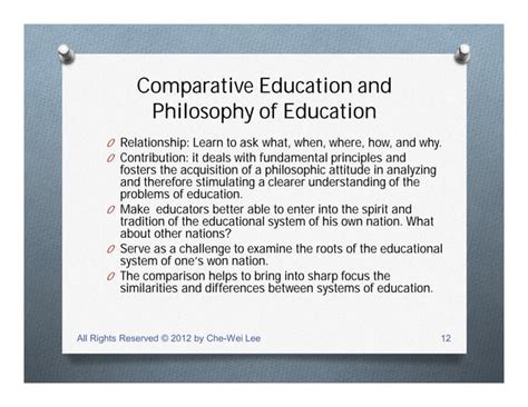 The Content And Method Of Comparative Education