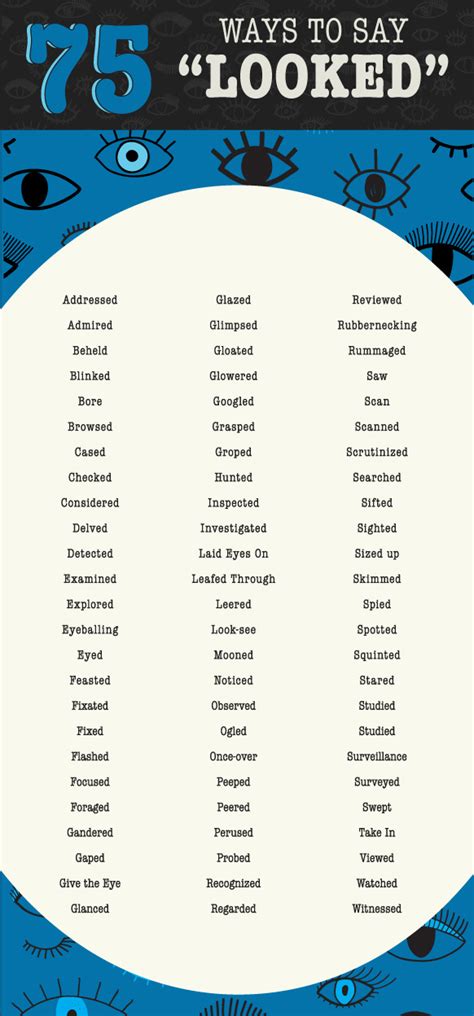 Well Looky Here 75 Different Synonyms For The Word Look Xulon