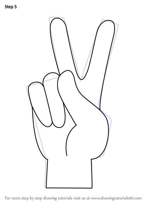Learn How To Draw Peace Sign Hand Symbols Step By Step Drawing