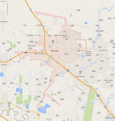 Harlingen Texas Map