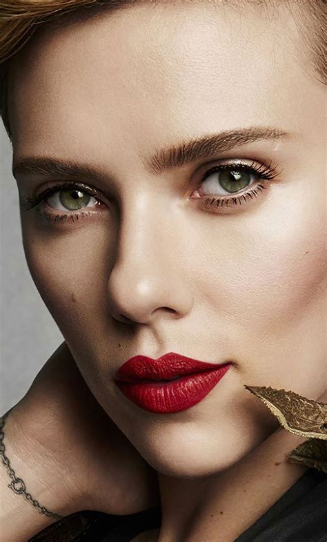 1280x2120 Close Up Red Lips Scarlett Johansson Wallpaper Scarlett