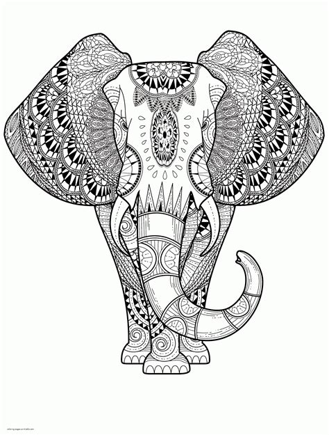 Elephant Coloring Pages Stylized Elephant Coloring Pages And Dozens