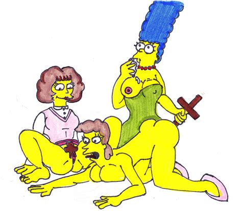 Rule 34 Female Female Only Helen Lovejoy Human Marge Simpson Maude Flanders Multiple Females