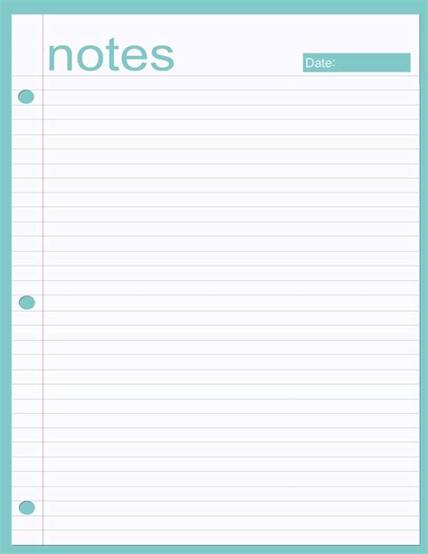 Printable Note Pages Room