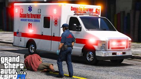 Gta 5 Lspdfr Ems Mod 4chicago Fire Ems Ambulance Transporting Patient