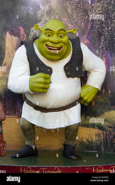 Hollywood California February 08 Wax Figure Of Shrek At The Madame