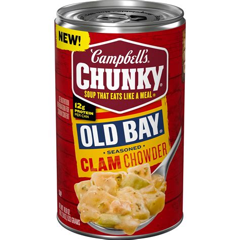 Campbells Chunky Soup Old Bay Seasoned Clam Chowder 188 Oz Can