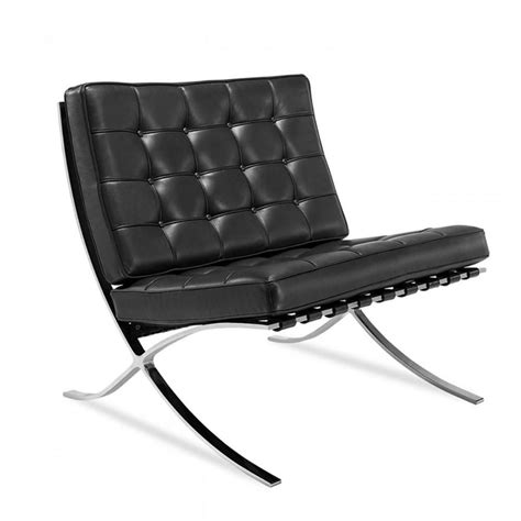 The look, however, has stayed faithful to the original. Replica Barcelona Chair Black | Barcelona chair, Leather ...