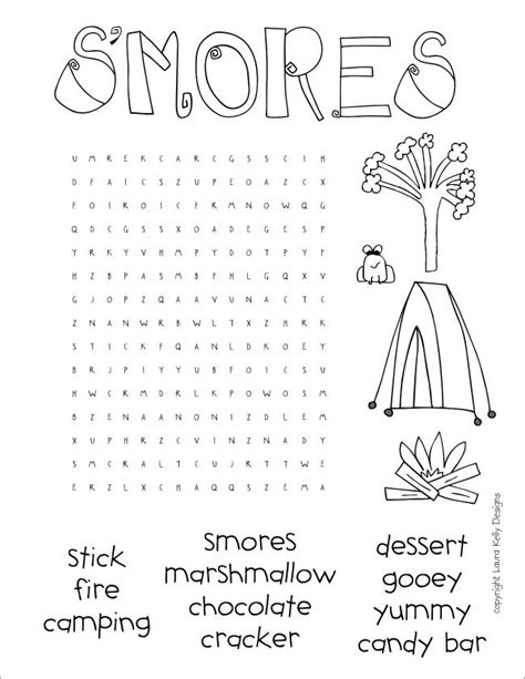 Download printable building a campfire coloring page. S'Mores Hot Cocoa - Laura Kelly's Inklings in 2020 | Girl ...